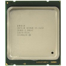 Intel Xeon Sekiz Çekirdekli E5-2650 2,0 Ghz 8,0 Gt/s 20 MB LGA2011 Işlemci, Fansız, Perakende BX80621E52650