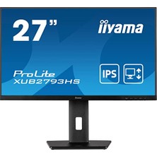 Iiyama Prolite XUB2793HS-B5 68,5cm 27" IPS LED Monitör Full Hd HDMI Displayport Ince Çizgili Yükseklik Ayarı Pivot Siyah