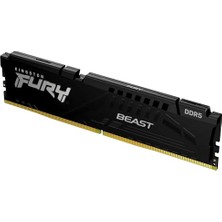 Kingston Fury Beast Siyah Ddr5 32 GB 5600MT/S CL36 Dımm Masaüstü Oyun Belleği Tek Modül Amd Expo ve Intel Xmp - KF556C36BBE-32