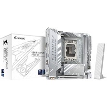 Gigabyte Gıgabyte B860I Aorus Pro Ice Anakart - Intel Core Ultra Cpu'lar, 8+1+2+1 Fazlı Vrm, 9200MHZ'E Kadar Ddr5, 1xpcıe 5.0 + 1xpcıe 4.0 M.2, 2.5 Gbe Lan, Wifi 7, Thunderbolt 4