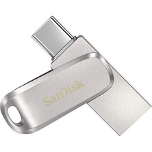 Sandisk Ultra Çift Sürücülü Luxe USB Type-C ve Type-A 1 Tb, 150 Mb/s'ye Kadar, USB 3.1 Gen 1, Tamamen Metal, 2'si 1 Arada Cihaz