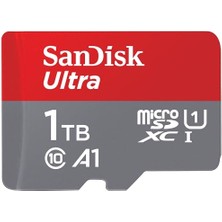 Sandisk Ultra Android Microsdxc Uhs-I Hafıza Kartı 1 Tb + Adaptör (Akıllı Telefonlar ve Tabletler Için, A1, Sınıf 10, U1, Full Hd Videolar, 150 Mb/s'ye Kadar Okuma Hızı)
