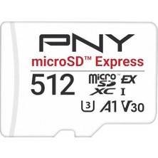 Pny Microsd™ Express 512 GB Uhs-I U3 V30 A1 Microsdxc Flash Bellek Kartı, 890 Mb/s'ye Kadar Okuma ve 810 Mb/s'ye Kadar Yazma, Nintendo Switch 2 Gibi Microsd Express Uyumlu Cihazlar Için Idealdir
