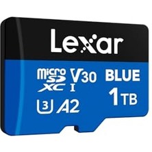 Lexar Mavi Mikro Sd Kart 1 Tb, 160 Mb/s'ye Kadar Okuma, Microsdxc Uhs-I Kart, Sınıf 10, U3, V30, A2, Full Hd ve 4K Video, Akıllı Telefonlar/tabletler/aksiyon Kameraları Için Yüksek Hızlı Hafıza Kartı