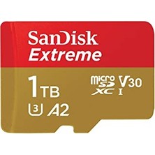 Sandisk Extreme Microsdxc Uhs-I Hafıza Kartı 1 Tb + Adaptör (Akıllı Telefonlar, Aksiyon Kameraları ve Drone'lar Için, A2, C10, V30, U3, 190 Mb/s Aktarım, Rescuepro Deluxe)