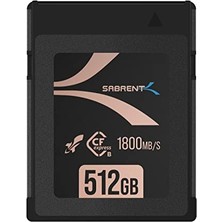 Sabrent Pro Cfexpress Bellek Kartı Tip B 512 GB - 1800 Mb/s Okuma, 1700 Mb/s Yazma - 8k Raw, Dslr ve Sinema Kameraları Için Ileri Teknoloji Cf Express Bellek Kartı (CF-XXIT-512)