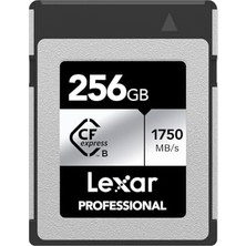 Lexar Professional 256 GB Cfexpress Kart, Tip B Cfe Kart, 1750 Mb/s'ye Kadar Okuma Hızı, Pcıe GEN3X2 Ile, Dslr ile Uyumlu, Xqd Kamera ile Geriye Doğru