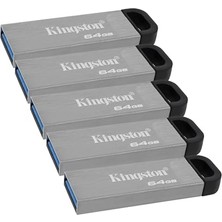 Kingston USB 3.2 Gen 1 Datatraveler Kyson DTKN/64GB (5 Adet)