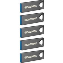 Gigastone Gıgastone 256 GB Slim Fit Flash Sürücü (5'li Paket) Z70 USB 3.2 Gen 1, 120 Mb/s Ultra Hızlı, Nikel Metal Tasarım, Veri Depolama, Pc/mac/tv/araba Için Yedekleme, USB 2.0/3.0/3.1 Uyumlu