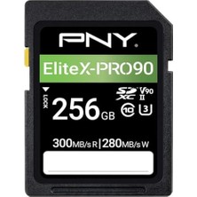 Pny 256 GB Elitex-Pro 90 Sınıf 10 U3 V90 Uhs-Iı Sd Flash Bellek Kartı