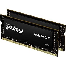 Kingston Fury Impact 32 GB (2X16 Gb) 2666 Mhz Ddr4 CL16 Dizüstü Bilgisayar Bellek Kiti, 2 KF426S16IBK2/32 ile