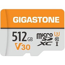 Gigastone Gıgastone 512 GB Microsdxc Hafıza Kartı + Sd Adaptörü, 100 Mb/s'ye Kadar, Kamera, Pc, Dizüstü Bilgisayar ve Tablet Için, 4K UHD Video Kaydı, Uhs-I V30 Class 10 U3