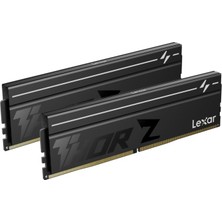 Lexar Thor Z Serisi Oc Ddr5 Ram 32GB Kit (2X16GB) 6000MHZ CL36, Dram 288PIN Udımm Masaüstü Belleği, Pc Belleği Intel Xmp 3.0/amd Expo Için Yüksek Performanslı Bilgisayar Belleği, Aı, Oyun, 1,4V