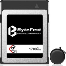 Bytefest 512 GB Cfexpress Tip B Bellek Kartı, Kart Tutuculu, Nvme Pcıe 3.0, Kamera Için Pürüzsüz 4k/6k Raw Videolar ve Fotoğraflar, Nikon Z6/z7/z9/d5/d6, Canon Eos-1dxmark Iıı/eos-R3/r5 ile Uyumlu