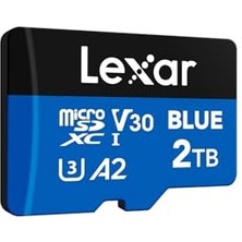 Lexar Mavi Mikro Sd Kart 2 Tb, 160 Mb/s'ye Kadar Okuma, Microsdxc Uhs-I Kart, Sınıf 10, U3, V30, A2, Full Hd ve 4K Video, Akıllı Telefonlar/tabletler/aksiyon Kameraları Için Yüksek Hızlı Hafıza Kartı