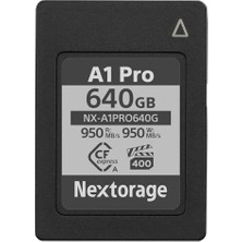 Nextorage Japon Üretici Cfexpress Tip A 640 GB VPG400 Okuma Maks. 950MB/S Yazma Maks. 950 Mb/sn Pslc Sony Alpha Serisi Uyumluluğu 4k/8k Kayıt Raw Kayıt NX-A1PRO640G Bellek Kartı