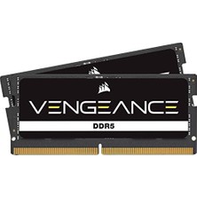 Corsair Corsaır Vengeance Sodımm Ddr5 Ram 64GB (2X32GB) 4800MHZ CL40-40-40-77 1.10V Intel Xmp 3.0 Masaüstü Belleği - Siyah (CMSX64GX5M2A4800C40)