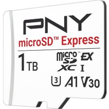 Pny Microsd Express Hafıza Kartı Microsdxc Uhs-I U3 V30 A1 1 Tb, 890/850 Mb/s'ye Kadar Okuma/yazma, Nintendo Switch 2 Gibi Microsd Express Uyumlu Cihazlar Için Ideal