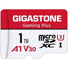 Gigastone Gıgastone Gaming Plus Mikro Sd Kart 1tb + Sd Adaptörü, Nintendo Switch 1 ile Uyumlu, 150/120 Mb/s'ye Kadar Steam Deck. Microsdxc Hafıza Kartı Uhs-I A1 U3 V30 Sınıf 10, 4K UHD Video