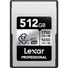 Lexar Professional Cfexpress 4.0 Tip A Kart 512 Gb, 1750 Mb/s'ye Kadar Okuma Hızına Sahip Cfe Kart, VPG200, 8k Video Cf Kartı, Sony Alpha ve Sony Fx Kameralarla Uyumlu Hafıza Kartı