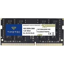 Timetec 16 GB Ddr4 2666 Mhz PC4-21300 Ecc Olmayan Arabelleksiz 1.2 V CL19 2rx8 Çift Sıralı 260 Pin Sodımm Dizüstü Dizüstü Bilgisayar Bilgisayar Bellek Ram Modülü Yükseltme (16 Gb)