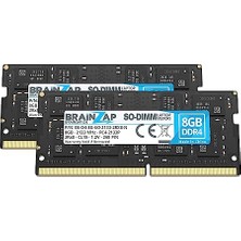 Braınzap 16 GB Ddr4 Ram So-Dımm PC4-2133P 2rx8 2133 Mhz 1.2 V CL15 Dizüstü Dizüstü Ram (2x 8 Gb)