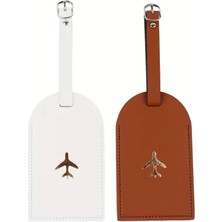 Baypa Uçak Bagaj Etiket Seti Altın Baskılı 2 Li Çift