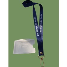 Staffy Kişiye Özel Lacivert Tema Yaka Ipi ve Kartlık