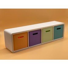 3D Layer Craft 1/6 Ölçek Minyatür Barbie Kallax Rafı Diorama Eşya - Bebek Evi Eşyası