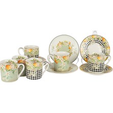 Es Dekor Arancia 2 Asorti 2'li Kahve Fincan Seti 90CC Butik Mutfak