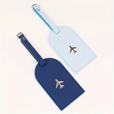 Baypa Uçak Bagaj Etiket Seti Altın Baskılı 2 Li Çift