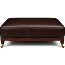 The Ivy Concept Store Ashford Deri Kare Tekerlekli Puf