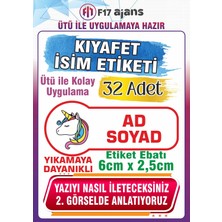 F17 Ajans Unicorn Temalı Okul Kıyafeti Etiketi Isme Özel
