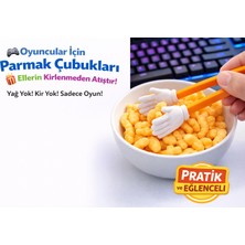 Yapı3D 🎮 Oyuncular Için Parmak Çubukları | Gaming Snack Aparatı | Eller Kirlenmeden Atıştır | Sert Plastik Ergonomik Tasarım