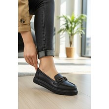 Enoch Kadın Antrasit Kırçıllı Bağcık Detaylı Comfort Şehir Loafer