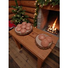 İV BLUE PURPLE Iv Blue Purple 30 Adet Bej Rengi Minimal Suda Yüzen Mum