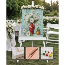 Orenda Hobi Sanat Sayılarla Boyama Vazodaki Çiçekler