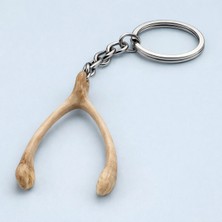 İnci Sepette Lades Anahtarlık Lucky Charm Şans Getiren Wishbone Anahtarlık Hediye Seti Özel Şans Tılsımı Minimal