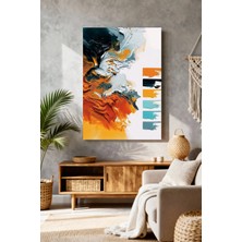Mushen Studio Soyut Renk Paleti Dokulu Modern Kanvas Tablo