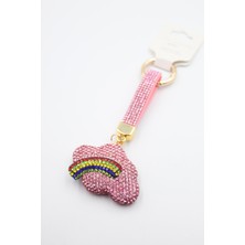 Ares 01 Store 💗bulut Figür Pembe Taşlı Anahtarlık💗