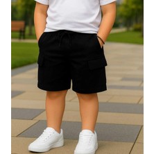 Toryum Tekstil Çift Kargo Cepli Bağcıklı Takma Kemerli Erkek Çocuk Şortu