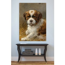 Mushen Studio Sevimli Yavru Köpek Kanvas Tablo Klasik Duvar Dekoru Sanat Eseri Çerçevesiz Ev Ofis