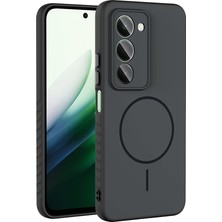 Redmi 15 4g  ile Uyumlu Magsafe Şarj Özellikli Tea Kapak Siyah