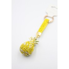 Ares 01 Store 💗ananas Figür Sarı Taşlı Anahtarlık💗