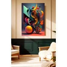 Mushen Studio Soyut 3D Renkli Şekiller Modern Sanat Kanvas Tablo Salon Ofis Dekoru
