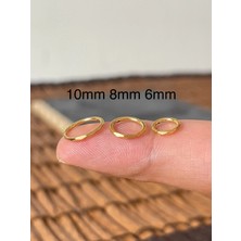 Aida Jewelss %100 Cerrahi Çelik Kesme Altın Kilitli Halka Piercing