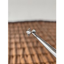 Aida Jewelss Yüksek Kalite G23 Titanium Markiz 6 Top Zirkon Titanyum 6x1.2mm Labret Piercing