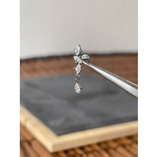 Aida Jewelss Yüksek Kalite G23 3 Markiz Damla Sallantı Zirkon Titanyum 6x1.2mm Labret Piercing