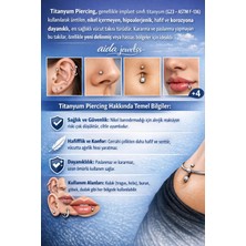 Aida Jewelss Yüksek Kalite G23 Titanium Ay Altın Titanyum 6x1.2mm Labret Piercing