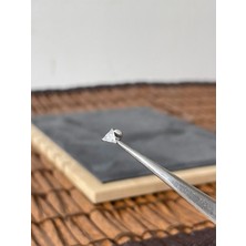 Aida Jewelss Yüksek Kalite G23 Üçgen Zirkon Titanyum 6x1.2mm Labret Piercing